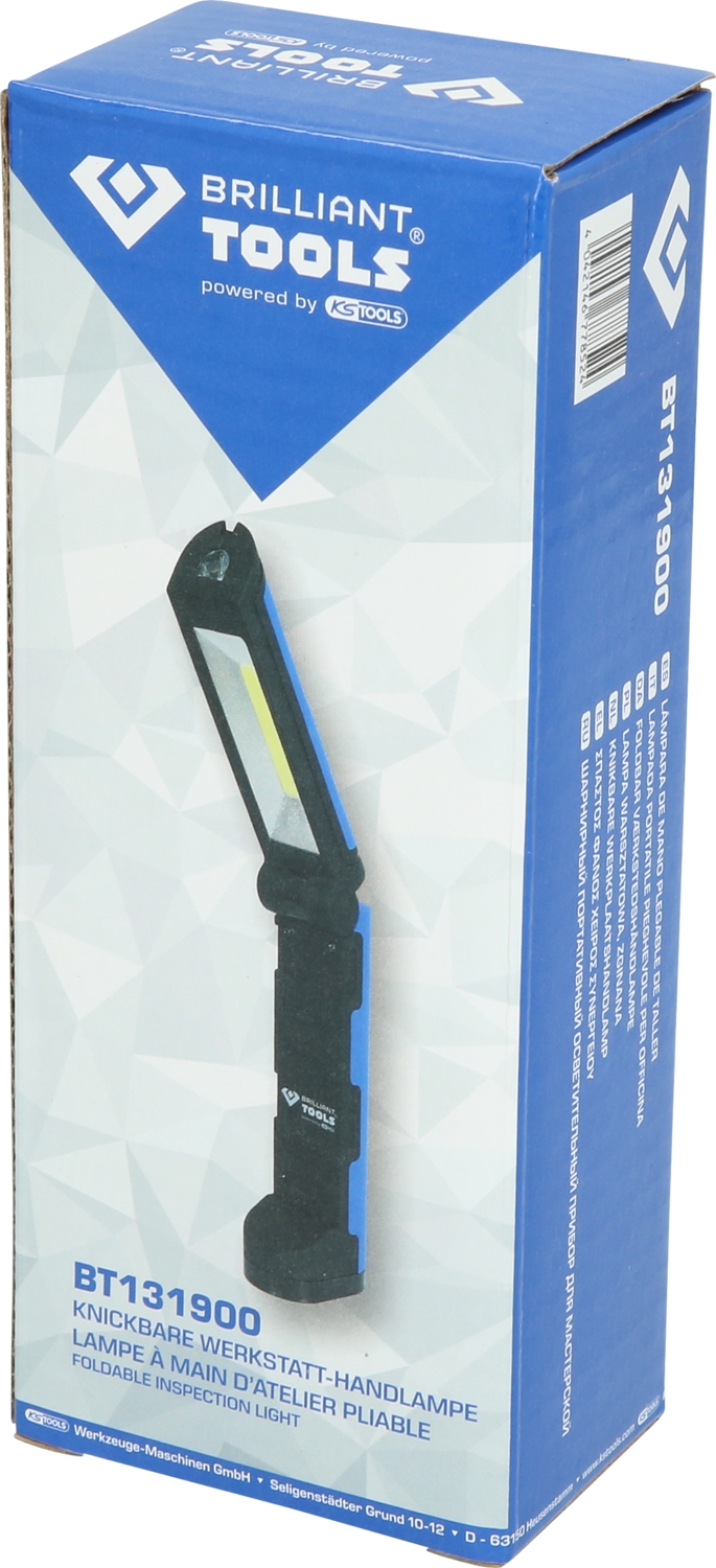 Brilliant Tools  Knickbare Werkstatt-Handlampe