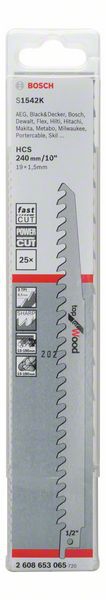 Bosch Säbelsägeblatt S 1542 K, Top for Wood, 25er-Pack