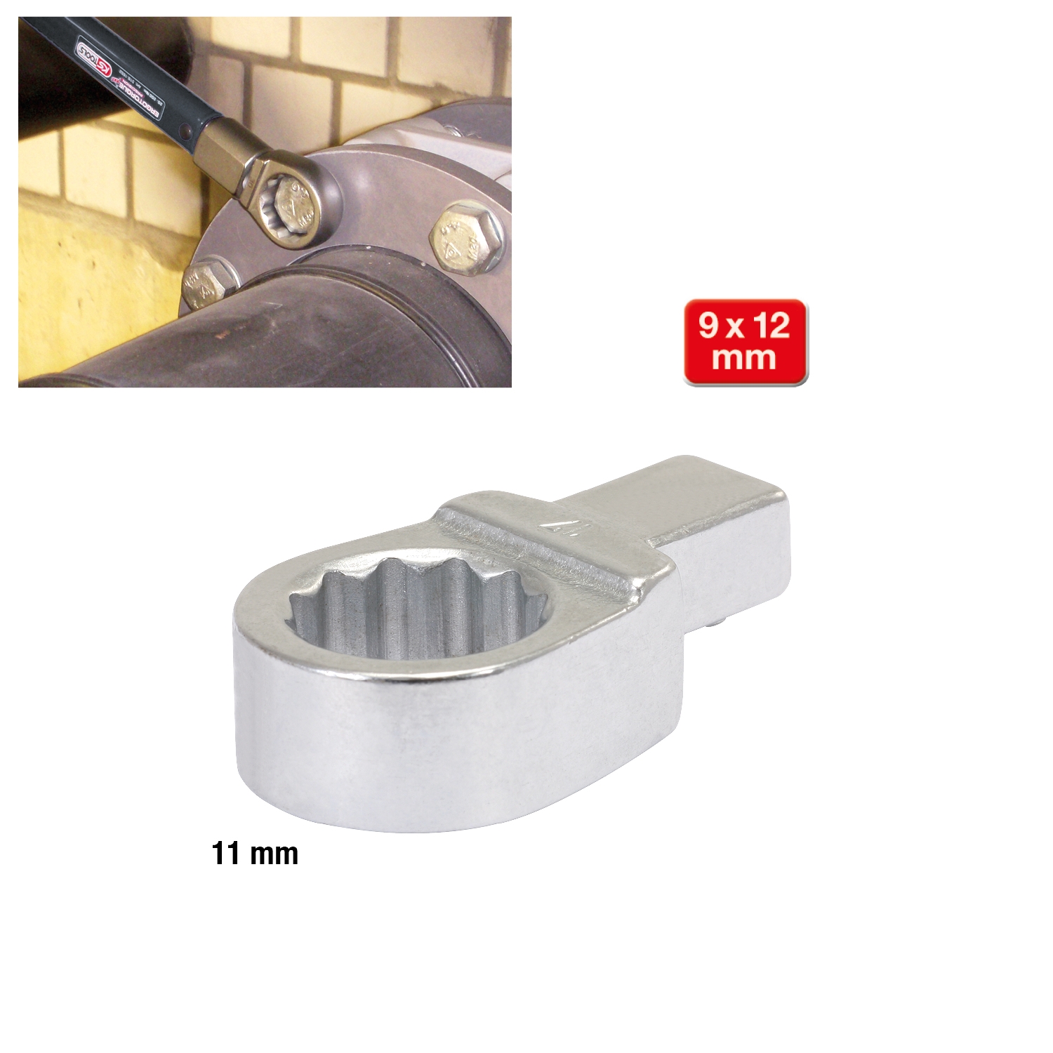 KSTOOLS 9x12mm Einsteck-Ringschlüssel, 11mm