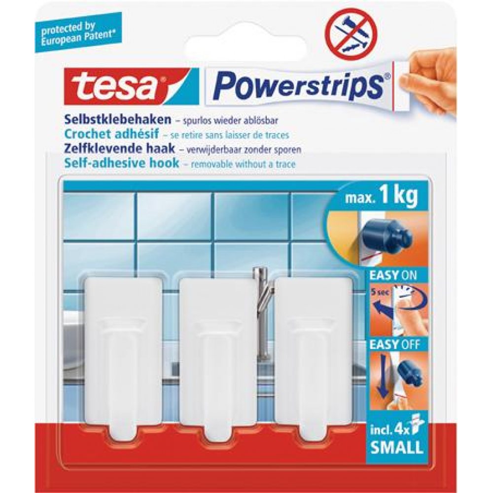 tesa Powerstrips System-Haken, Small Haken Classic weiss