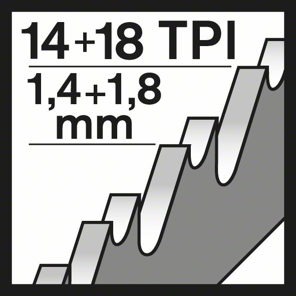 Bosch Säbelsägeblatt S 1227 BEF Endurance for Heavy Metal, 5er-Pack