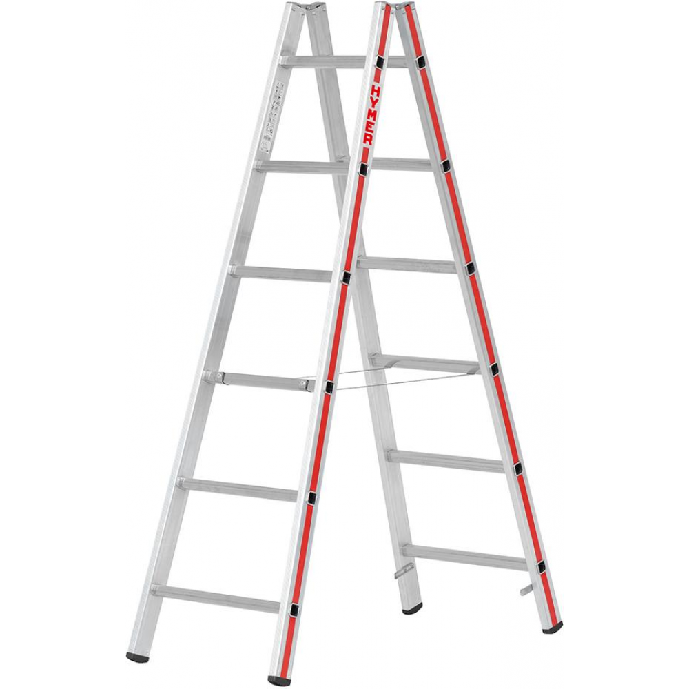 Sprossenstehleiter, beidseitig begehbar 2x6 Sprossen AH 2 50m