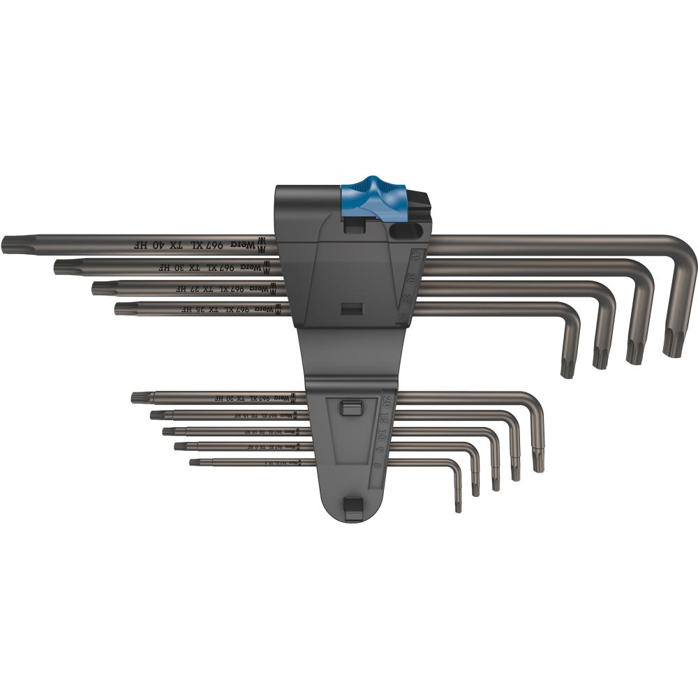Winkelschraubendreher-Satz für TORX, mit Haltefunktion, Nr. 967/9 XL HF 1 Winkelschraubendreher- Satz lang 9-teilig T8-T40 Halfefunktion Wera