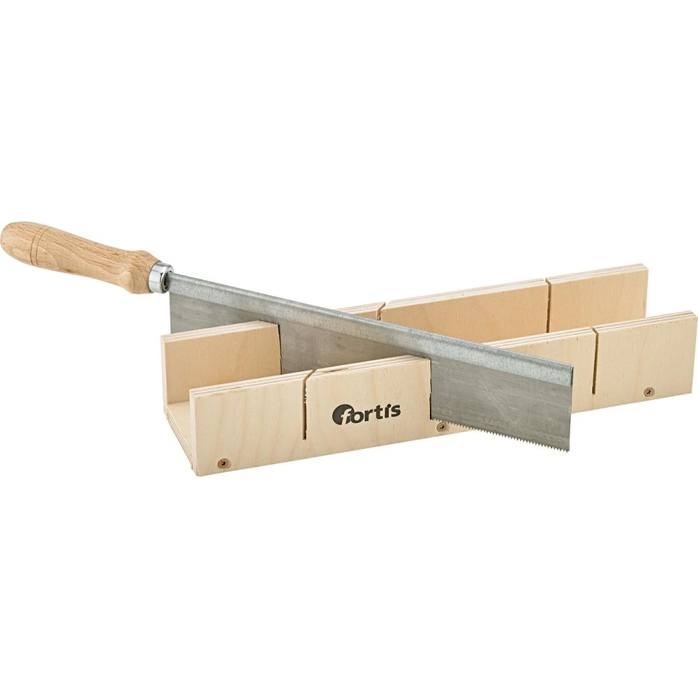 Gehrungsschneidladen-Set, mit Feinsäge Schneidlade 300x57x40mm FORTIS