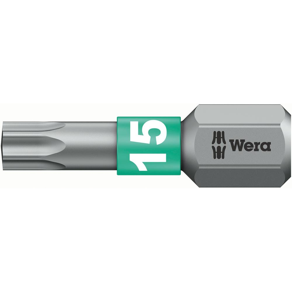Bit 1/4" für TORX-Schrauben, Nr. 867/1 BTZ Bi Torsion DIN 3126 C6,3 T15x25mm Wera