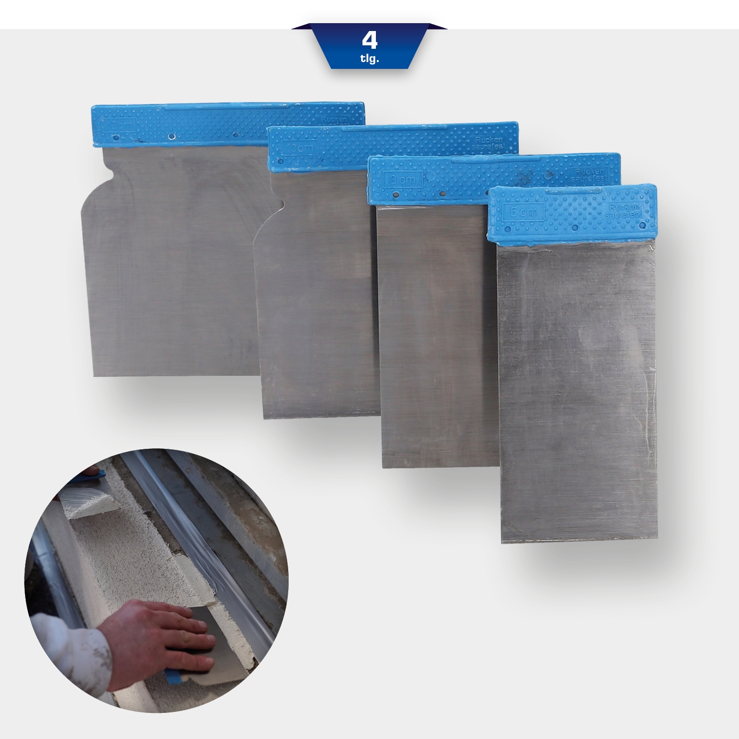 Brilliant Tools  Japanspachtel-Satz, Metall, 4-tlg