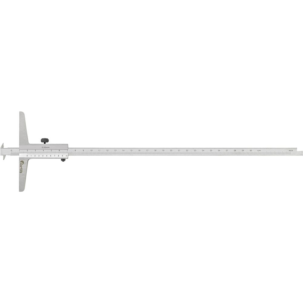 Tiefenmessschieber mit doppelseitig abgesetzter Messfläche Breiten-+Tiefenmesser 300mm 1/50 FORTIS