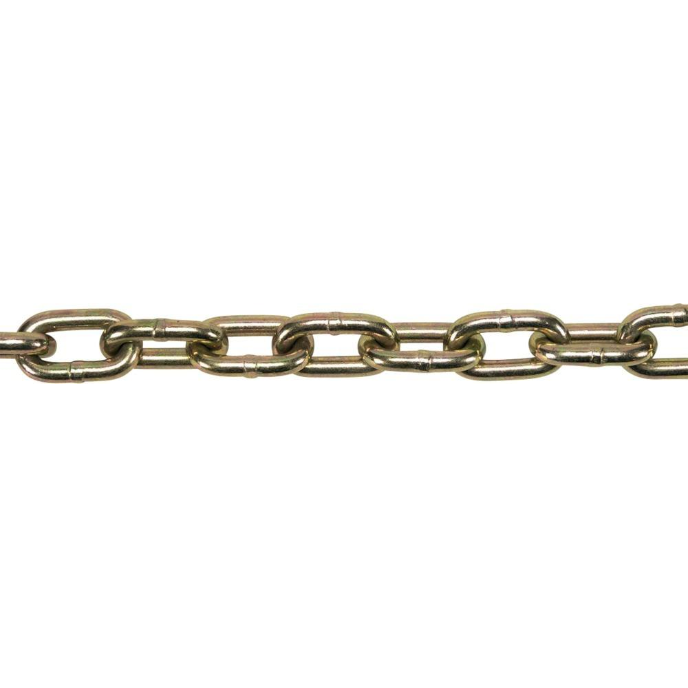 Schweißkette 4,0 mm ähnlich DIN 766 Form A kurzgliedrig gelb verzinkt Bundware 30m
