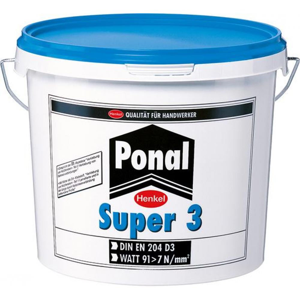 Ponal Wasserfest Super 3 Holzleim 5kg Eimer (F) Weißleim Henkel