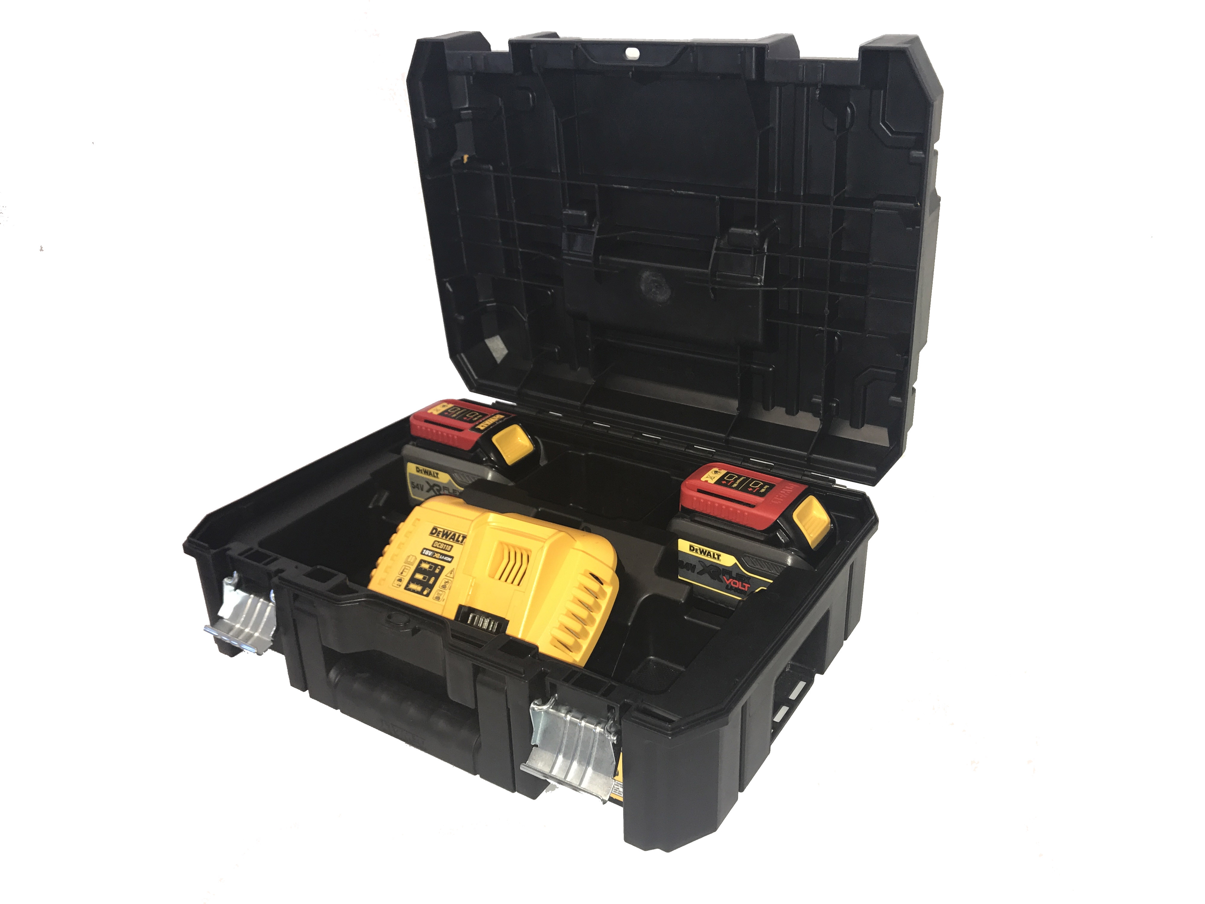 Dewalt DCB118T2-QW,  Starter-Set 2xAkku 54V /108 Wh, 54 Volt / 108 Wh XR FLEXVOLT Akku-Starter-Set, inklusive 2x Akku und 1x Schnellladegerät DCB118-QW