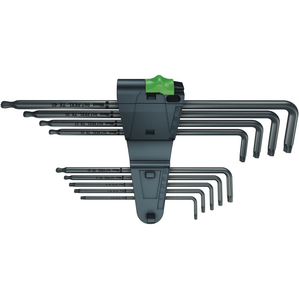 Winkelschraubendreher-Satz für TORX, mit Kugelkopf, lang, Nr. TX XL 1 Winkelschraubendreher- Satz 9-teilig T8-T40 Wera