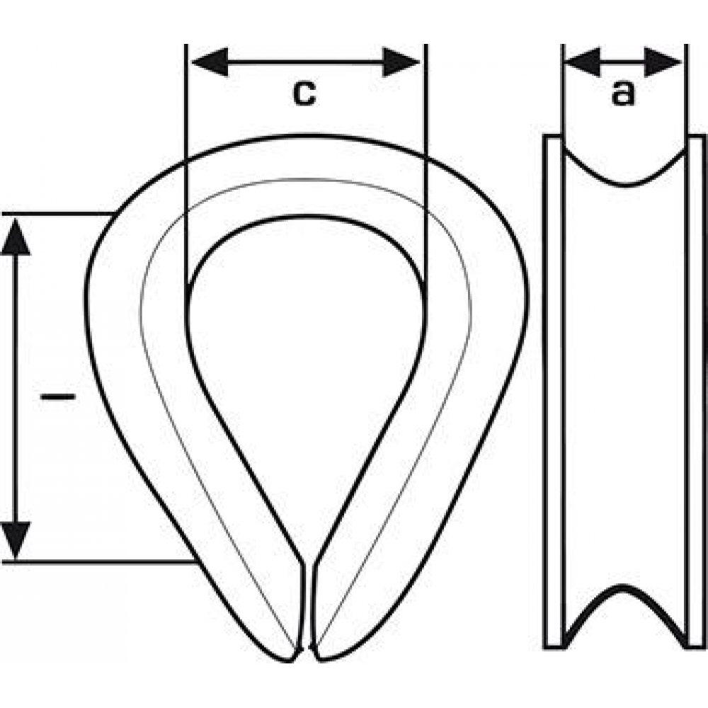 Kausche 3,0mm DIN 6899 Form B verzinkt PÖSAMO 2 Stk