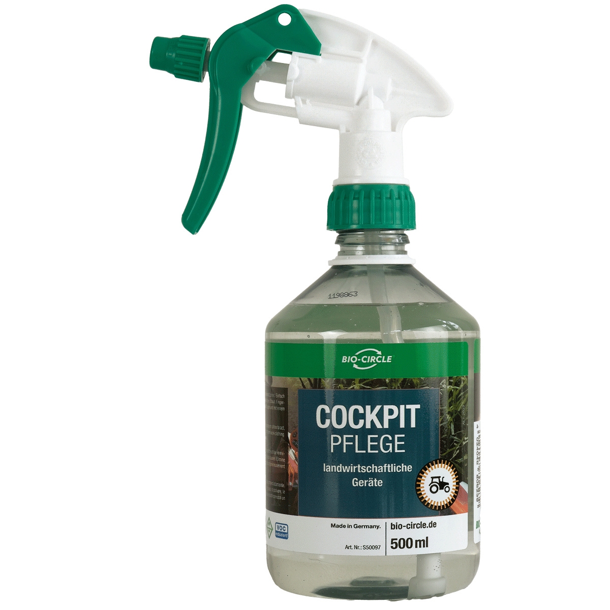 BIO-CIRCLE Cockpitpflege, Box: 20 Flaschen à 500 ml + 10 Schaumsprayer