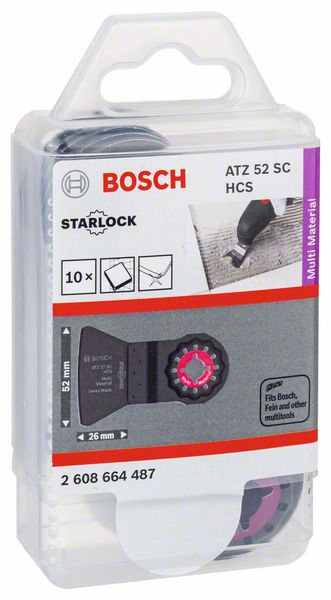 Bosch HCS Schaber ATZ 52 SC, biegesteif, 52 x 26 mm, 10er-Pack