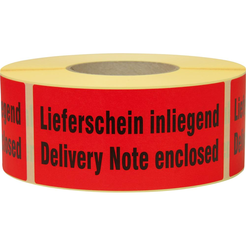 Warn- und Hinweis-Etikette Hinweis Etiketten schein inliegend