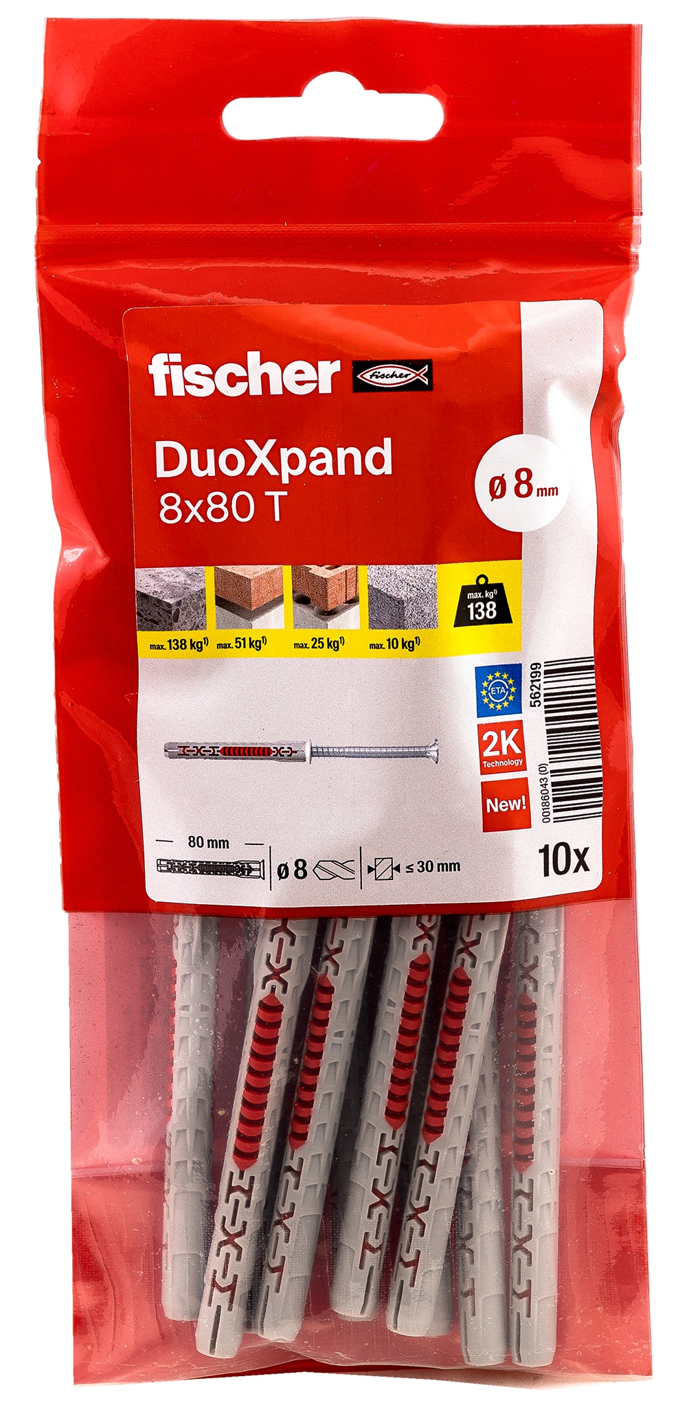 Fischer DuoXpand 8x80 T B. Mit cleverem Biss verankern