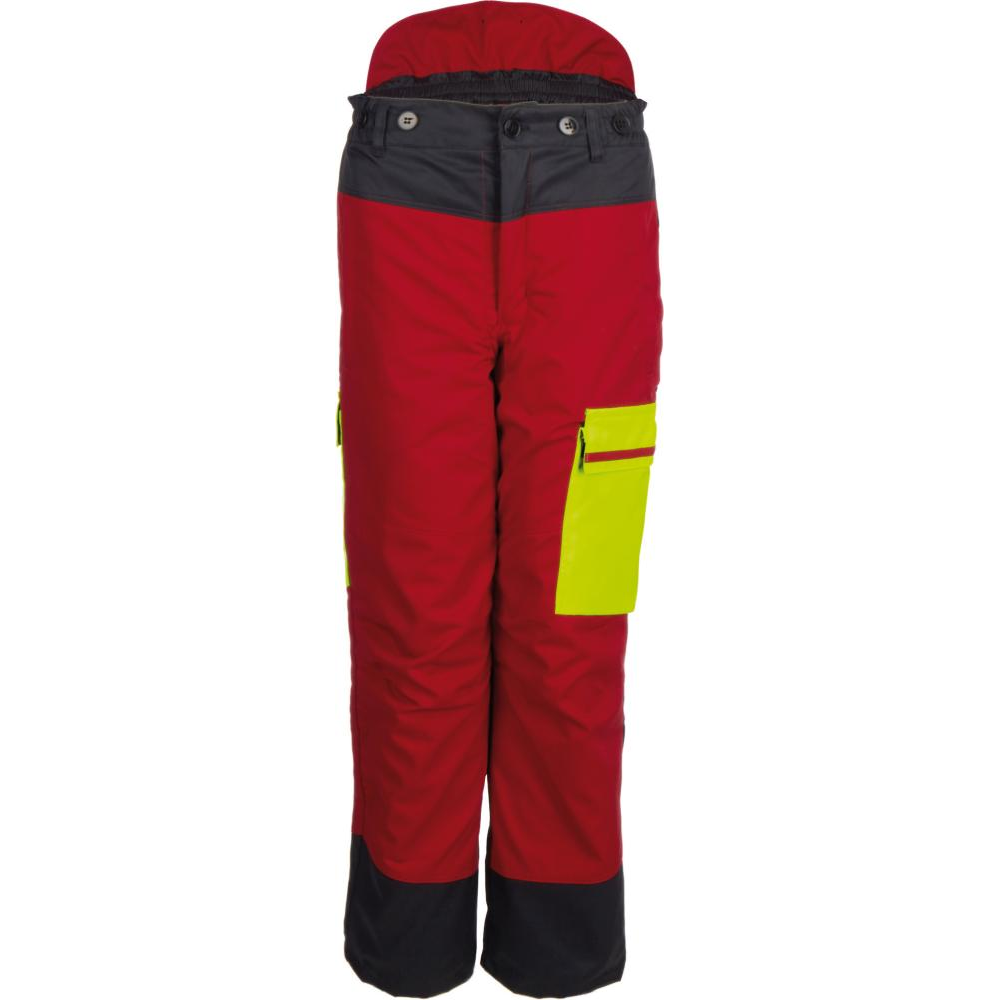 Forstschutz-Bundhose Forest Jack Red Bundhose Gr 54/56 rot/anth./gelb