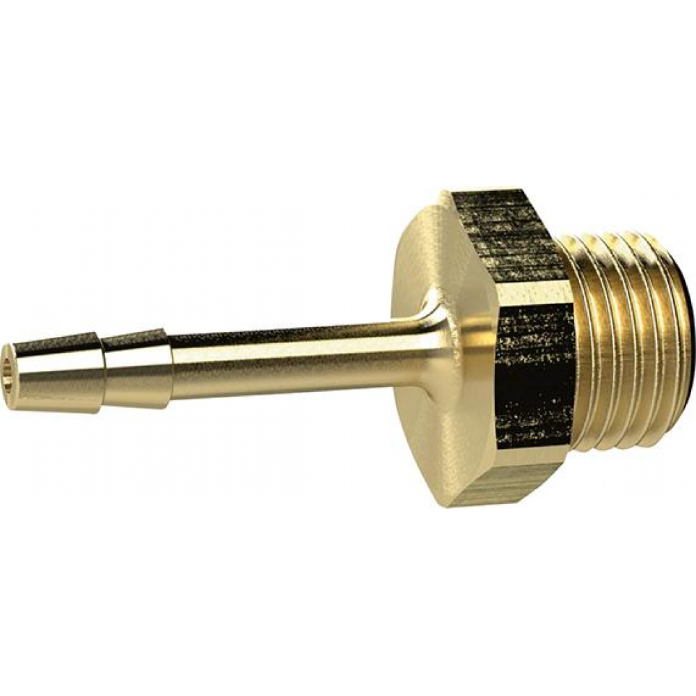 Einschraubtülle, zylindrisch Einschraubschlauchtülle Messing, AG G1/8", LW 4 SW 14mm RIEGLER