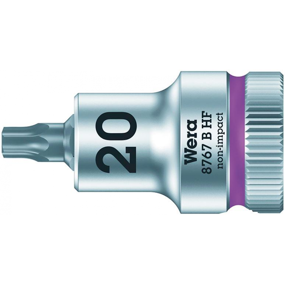 Schraubendreher-Einsatz 3/8", Zyklop, für TORX-Schrauben, Nr. 8767 B HF kurz, Schraubendrehereinsatz mit Haltefunktion T20x35mm Wera"