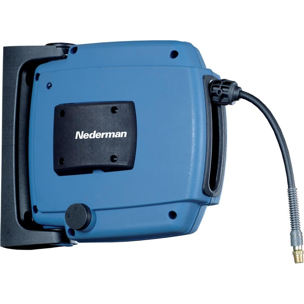 Schlauchaufroller Typ H20 für Luft inkl 8m-Schlauch 8mm, AG G1/4", Nederman