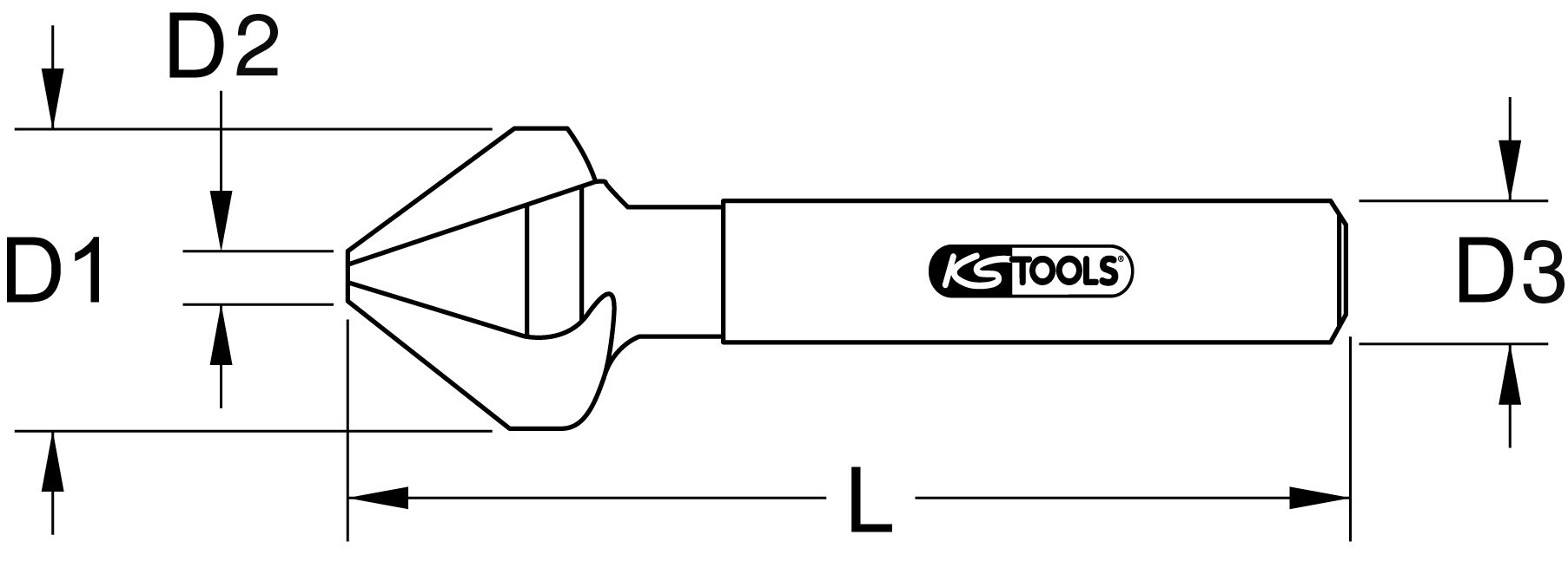 KSTOOLS HSS Kegel- und Entgratsenker 90°, 10,4mm