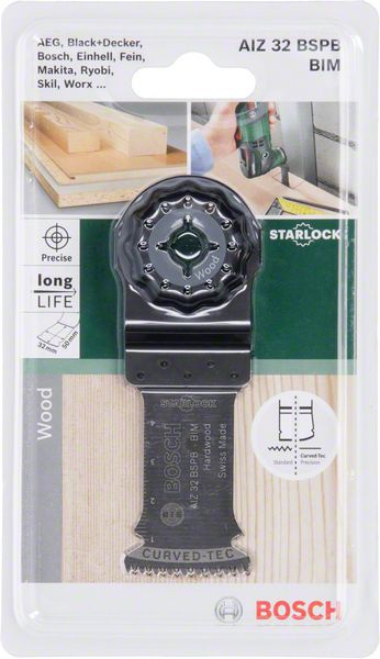 Bosch Tauchsägeblatt AIZ 32 BSPB Starlock BIM, Hard Wood, 50 x 32 mm