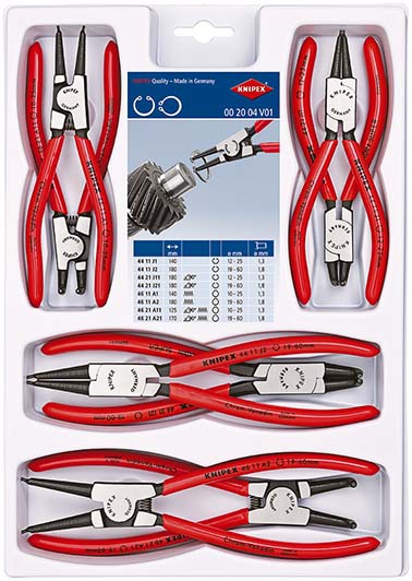 Sicherungsringz.-Set 8tlg. J+A1-21 Knipex