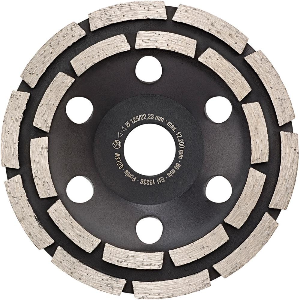 Diamant-Schleifteller Power Duo  125 mm 2-reihig Bohrung 22,2 FORTIS