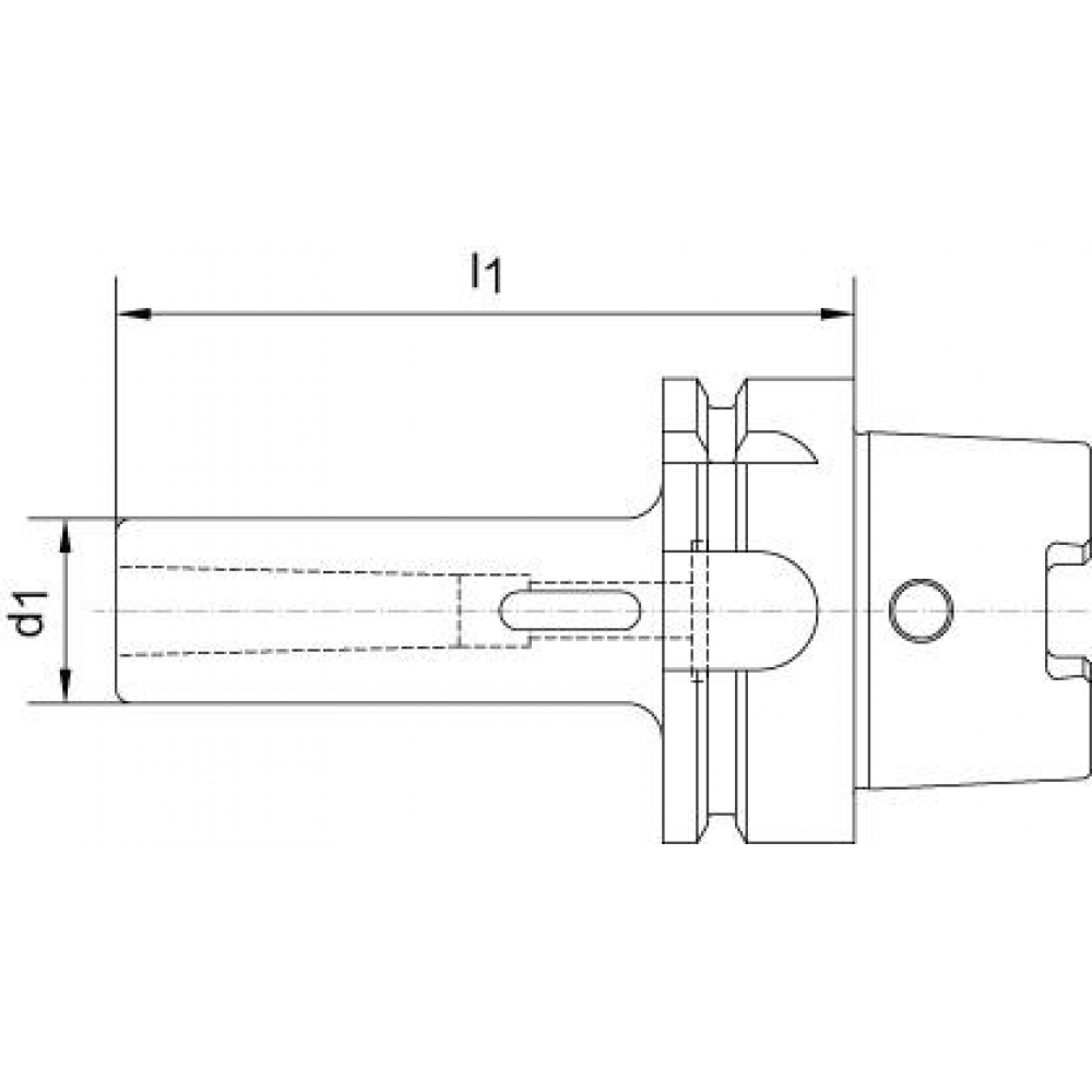 Zwischenhülse für MK-Schaft DIN69893A HSK-A63 Form-B MK1x100mm FORTIS
