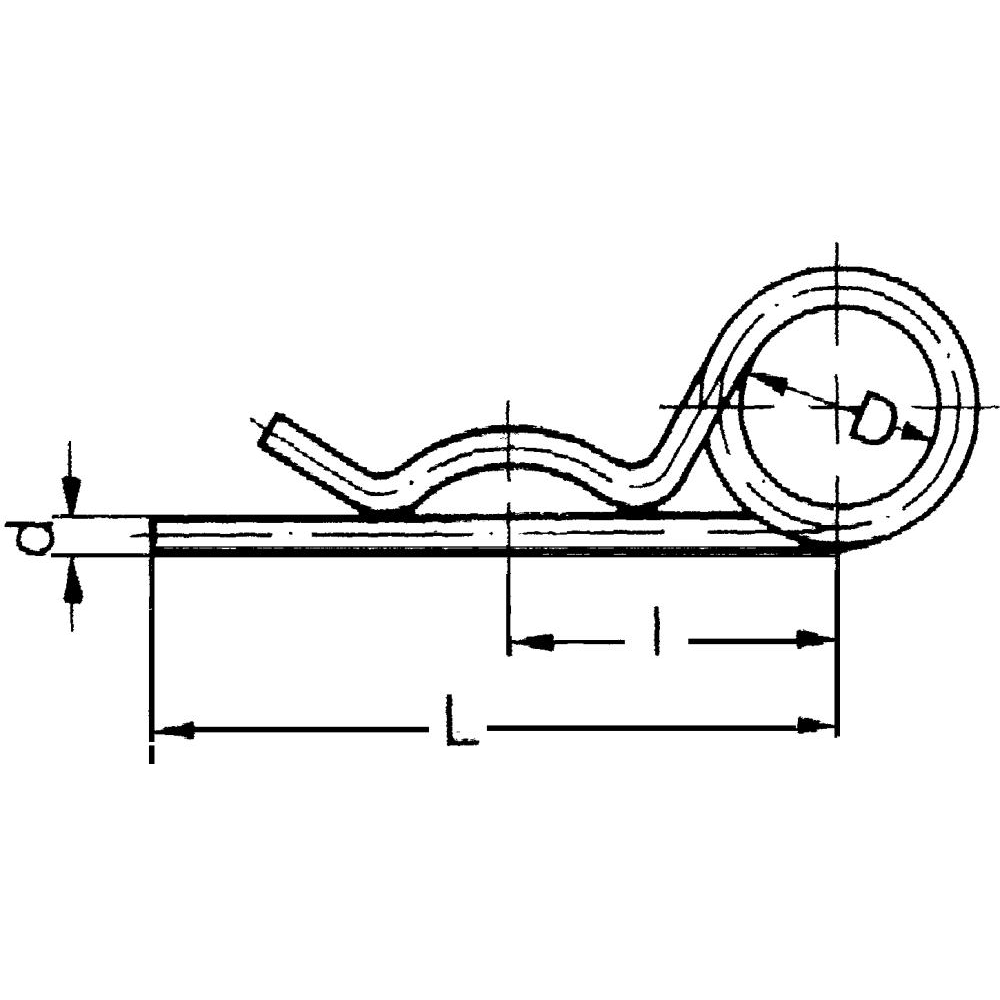 Federstecker doppelt 3,2mm DIN 11024 verzinkt galZn E-NORMpro HP