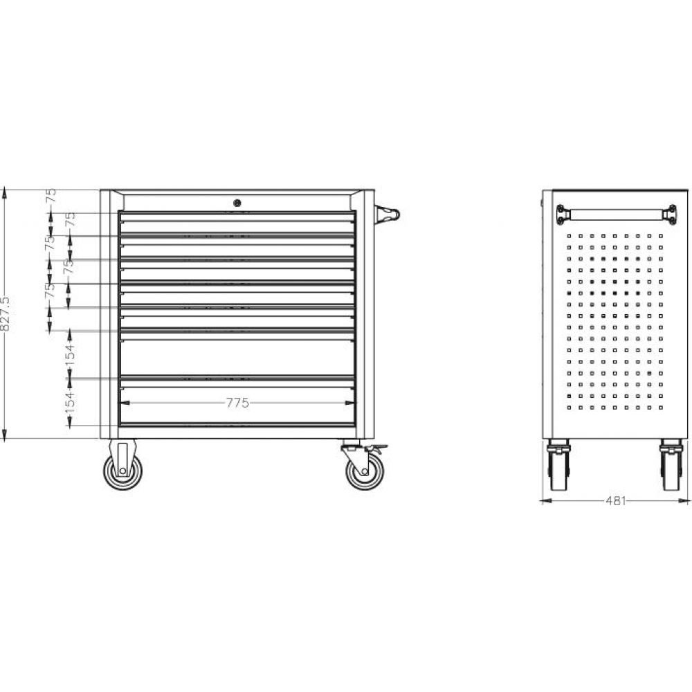 Werkstattwagen 910x480x1000mm FORUM