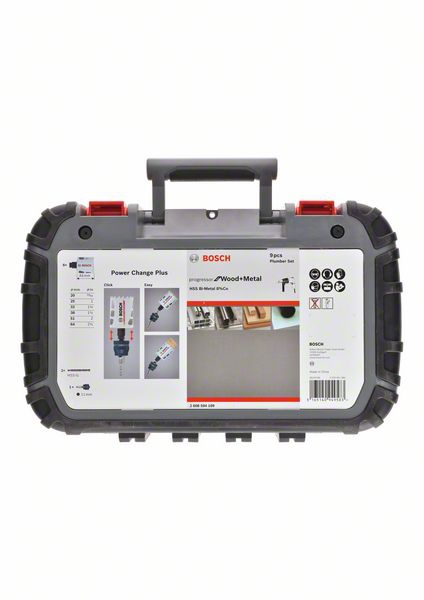 Bosch Lochsägen-Set Progressor for Wood and Metal, 9-teiliges Sanitärset, 20 - 64 mm