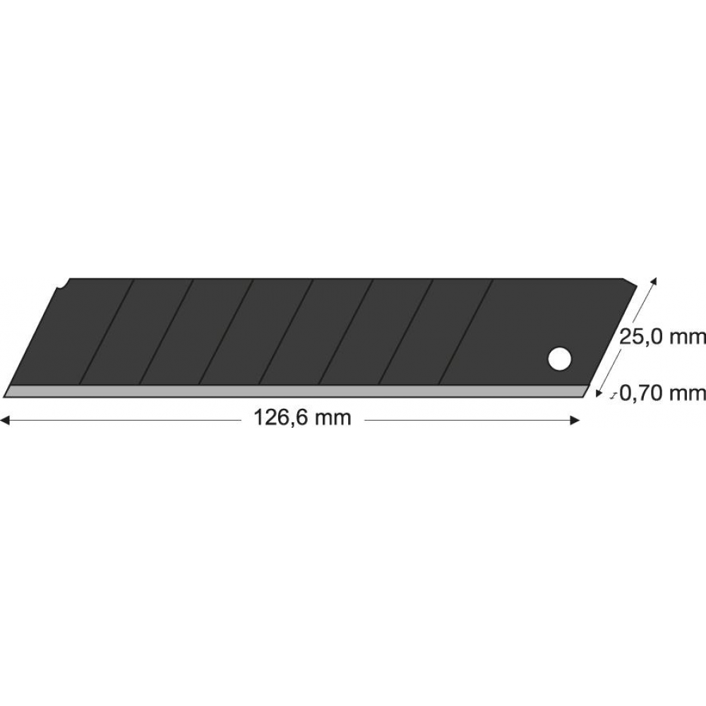 Abbrechklinge, schwarz, 25 mm black 25mm Pack a 10 Stück LUTZ BLADES