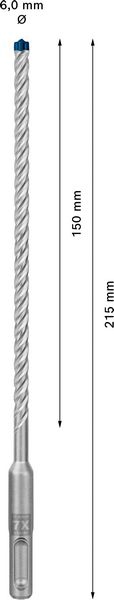 Hammerbohrer EXPERT 6x150x215mm BoschVE à 1 StückSDS plus-7X
