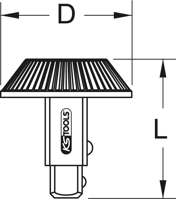 KSTOOLS 3/4"+1" Drehknopf-Umsteckvierkant