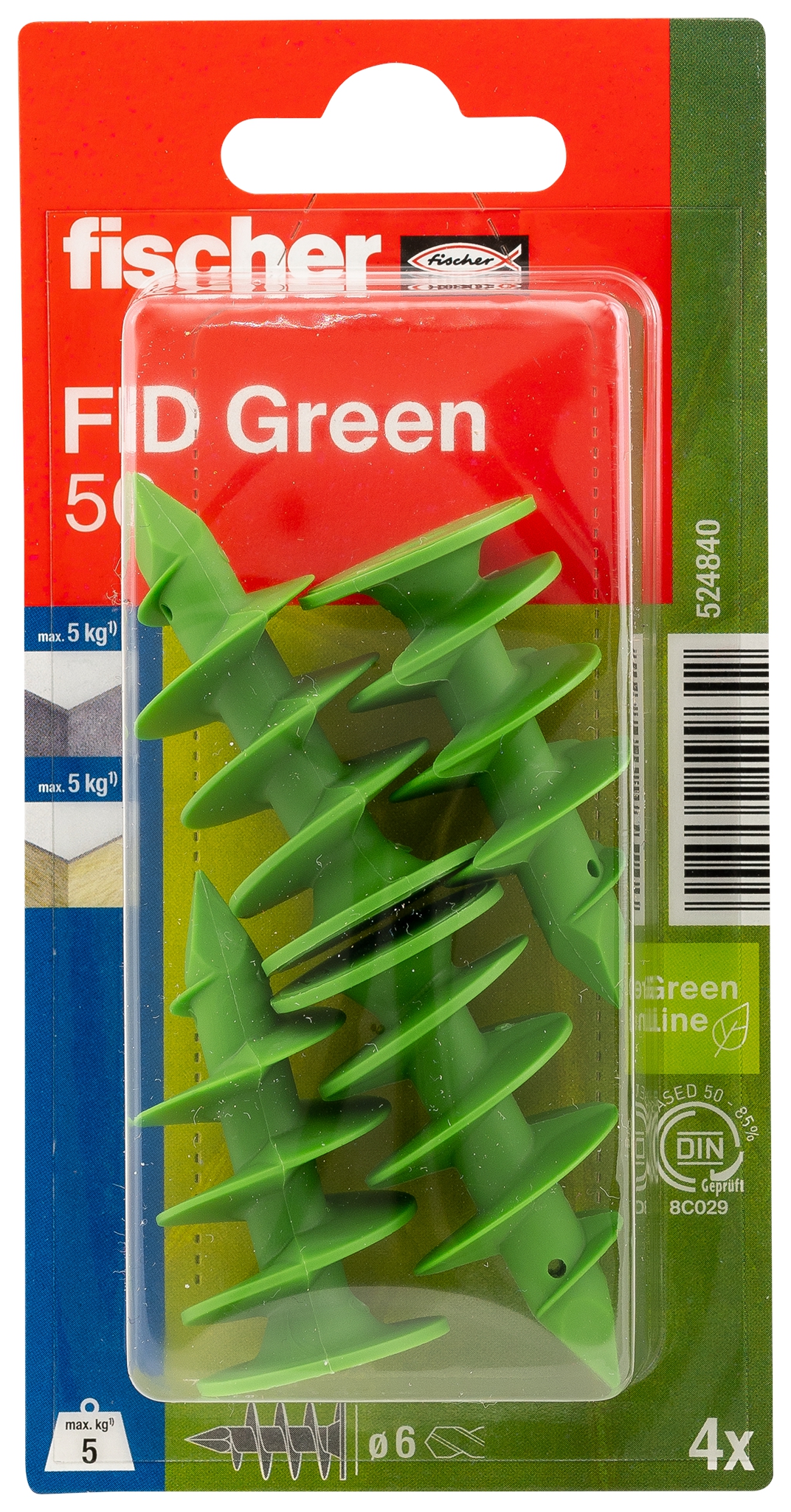 Fischer FID Green 50 K. Wärmebrückenfreies Befestigen in Dämmstoffen.