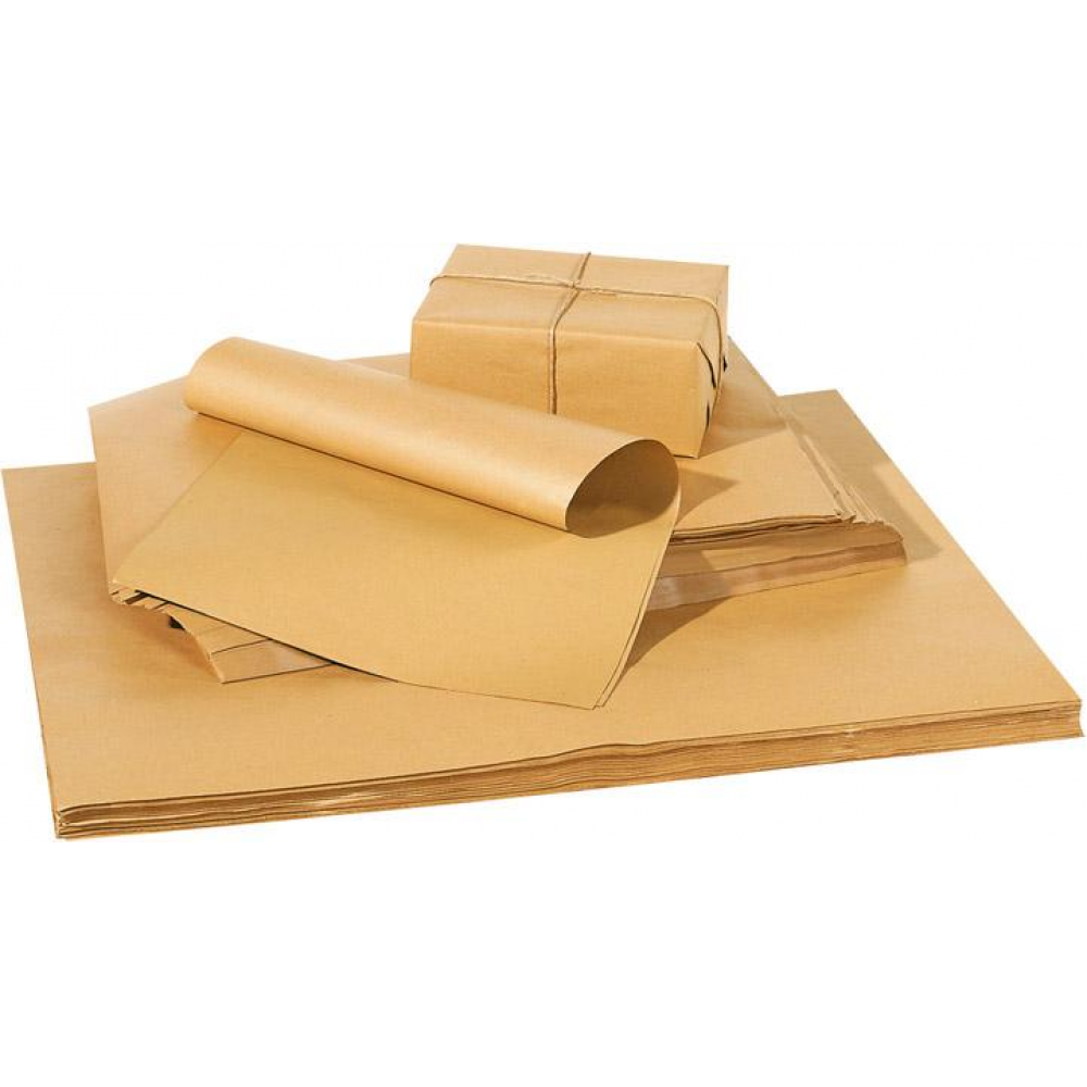 Packpapier, Bogenware Packpa.,25KG,Zuschnitt, 75x100cm, 80g/qm, braun