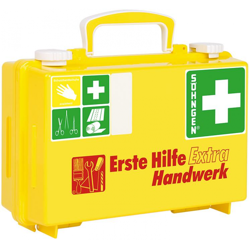 Erste-Hilfe-Koffer Extra Handwerk DIN,13157 gelb