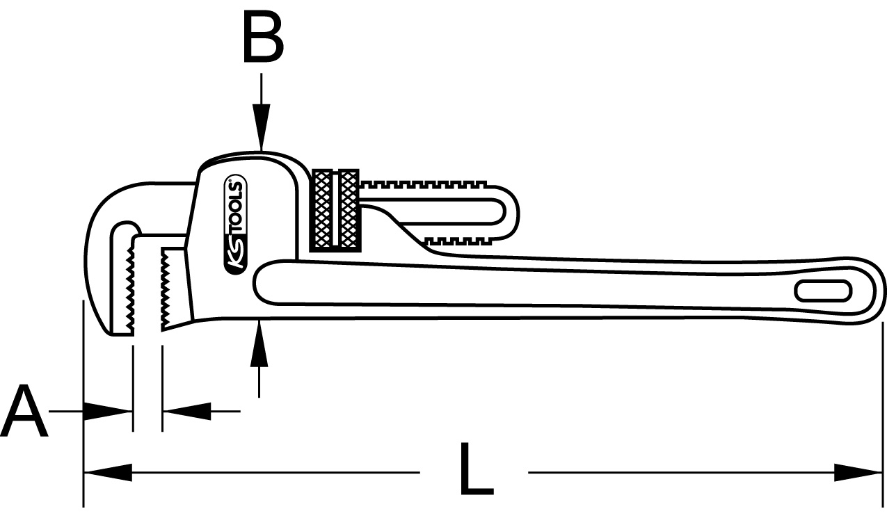 KSTOOLS Einhand-Rohrzange, 3/4"