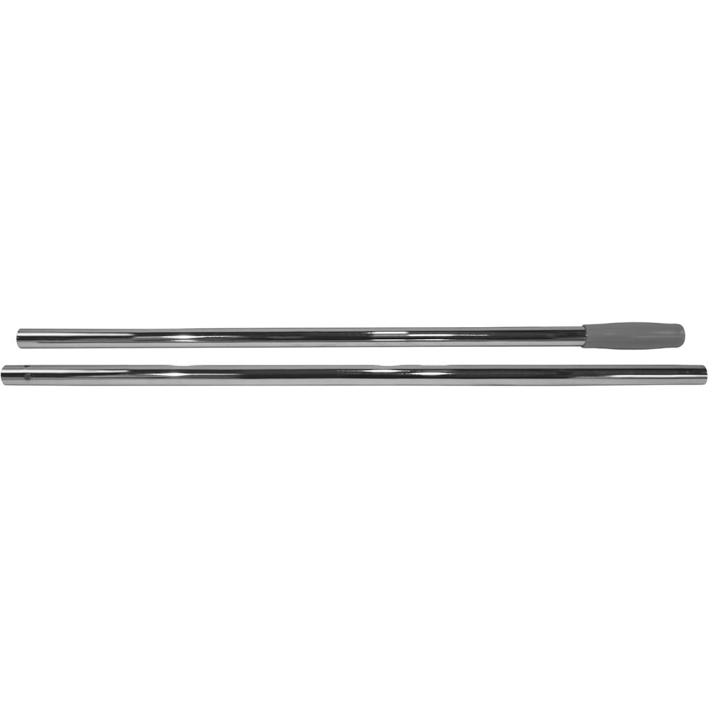 Chromstiel, mit Bohrung, 2-teilig 140cm lang D22mm