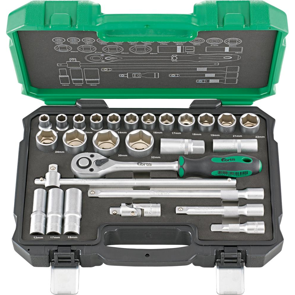 Steckschlüssel-Garnitur 1/2" - 27t FORTIS
