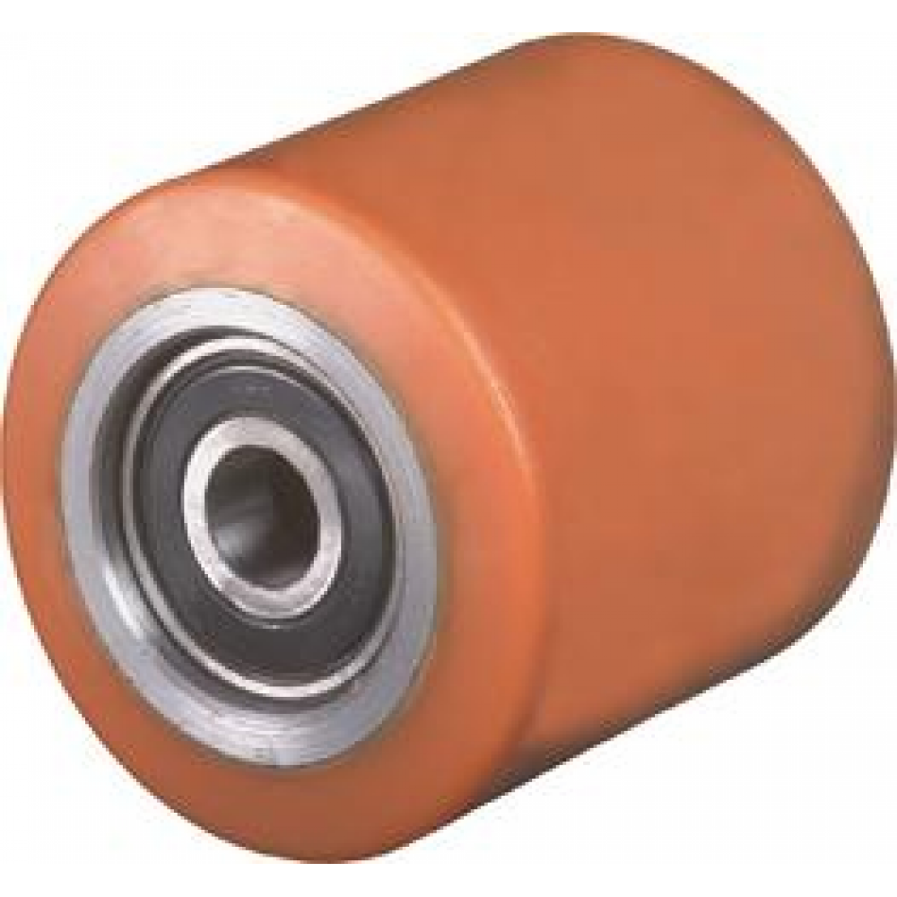 Polyurethanrad, C 40 Gabelrolle C40.82.20D,82/75mm,Guss-Poly,Stahl KL,Tragkraft 750 Kg BS ROLLEN