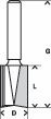 Bosch Nutfräser, 8 mm, D1 20 mm, L 24,6 mm, G 56 mm. Für Handfräsen