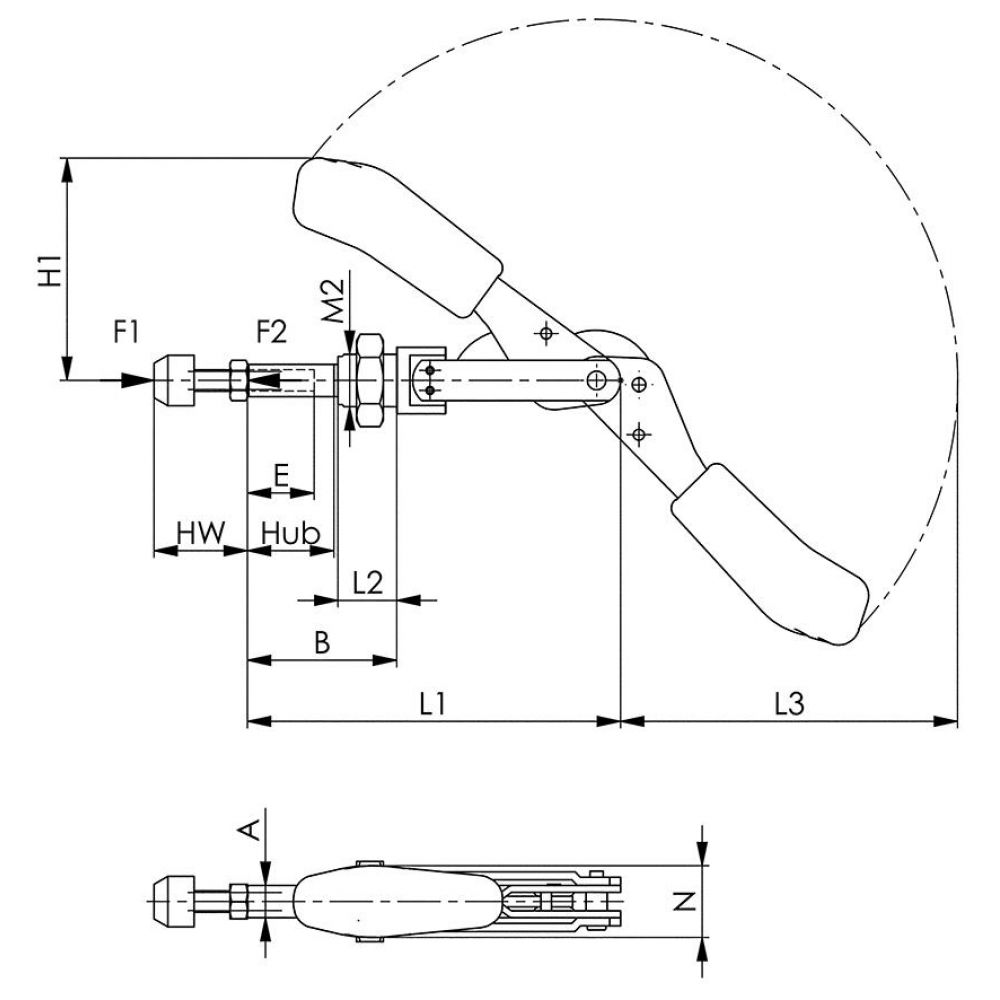 ESD Schubstangenspanner 6840 Gr.0 AMF