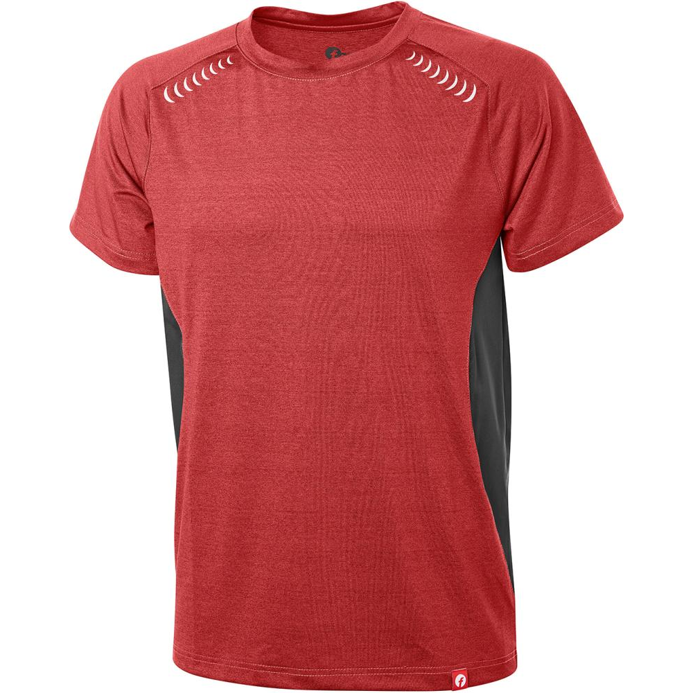 T-Shirt Gr. M bordeaux/schwarz meliert Quick Dry Fortis Elements
