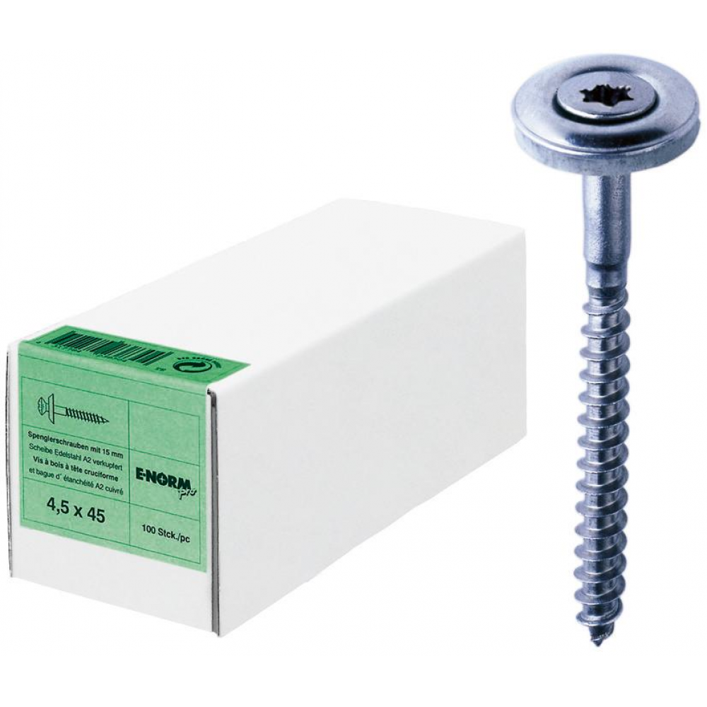 Spenglerschraube 4,5x80 mm E-NORM Innen-6-rund Edelstahl A2 ISR pro
