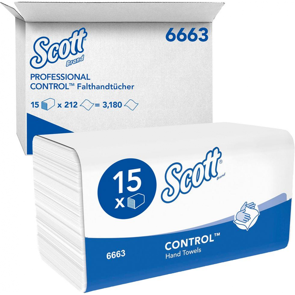 Handtuch Scott Control Falthandtücher Performance 1lag weiß Krt a. 3180 Tü