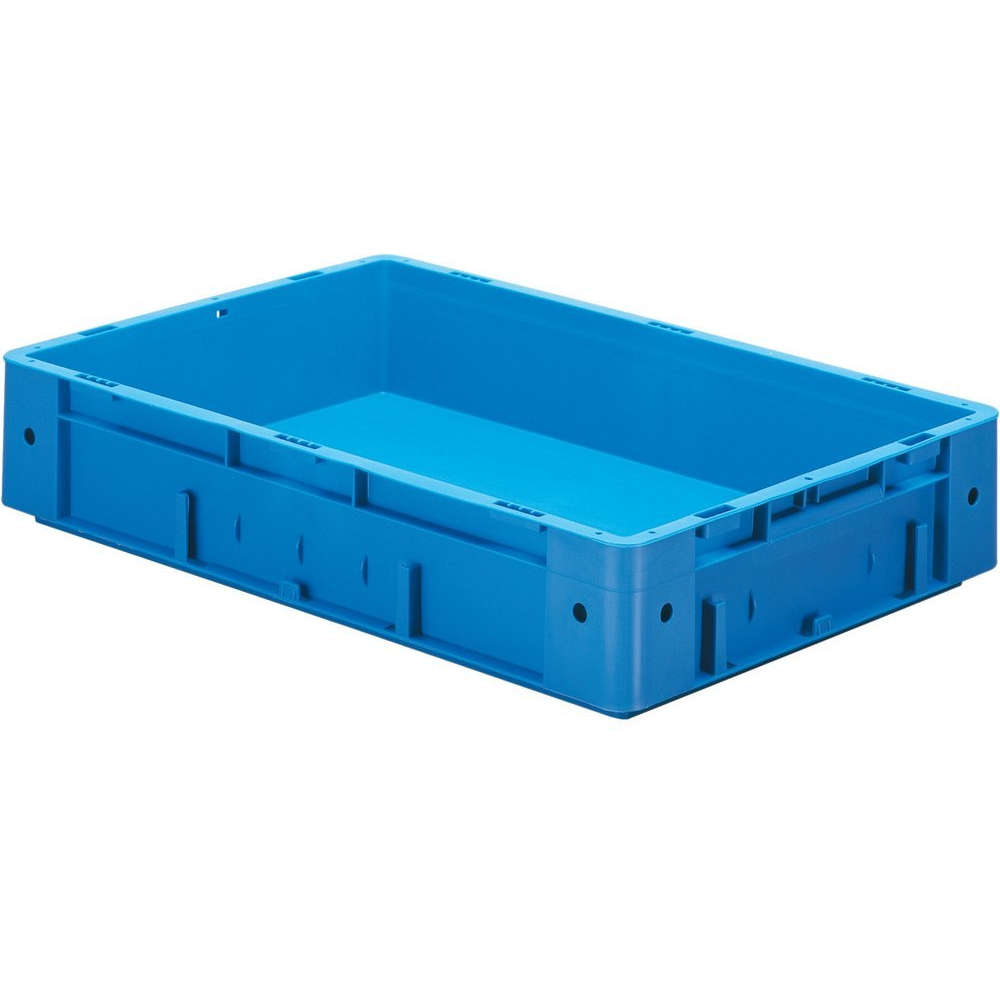 Transportkasten VTK 600/120-0 Transport-Stapelkasten B600x T400x H120 mm rot Auflast 700kg ohne Griffloch