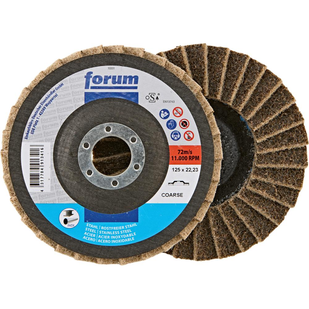 Fächerschleifscheibe 125mm, Vlies, a crs FORUM