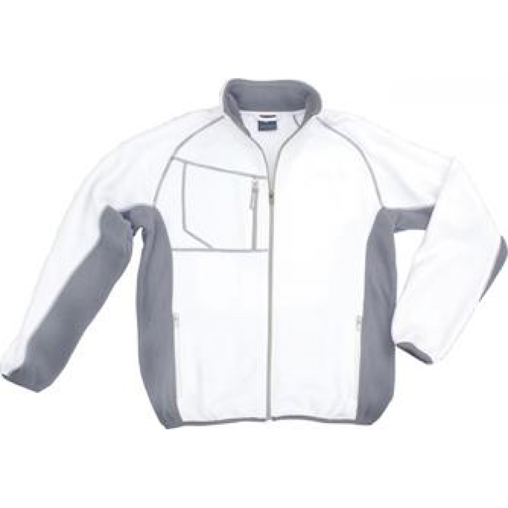 Fleece-Jacke CHAMP Fleecejacke Gr.M, weiß/grau, Excess